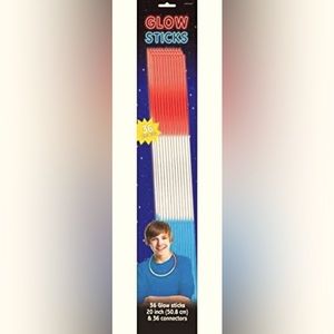 36 Pk. Glow Stick Necklaces - Red, White, and Blue